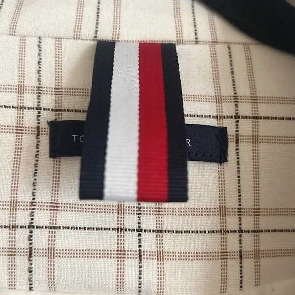 Tommy Hilfiger blazer natural colored plaid blazer size 10 no tags, but new - Picture 3 of 6